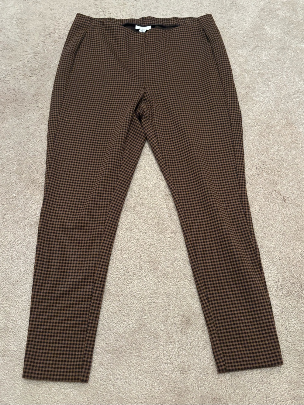 J. Jill Smoothing Ponte Houndstooth Stretch Pants Women’s Size Large Petite